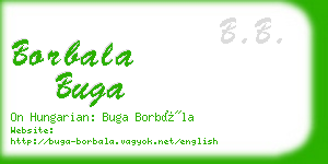 borbala buga business card